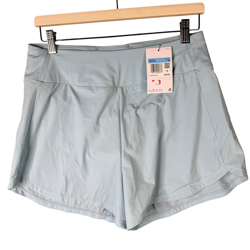 Nike Dri-FIT One Mid-Rise 3" Brief-Lined Shorts Ashen Slate DX6018-442 Womens M